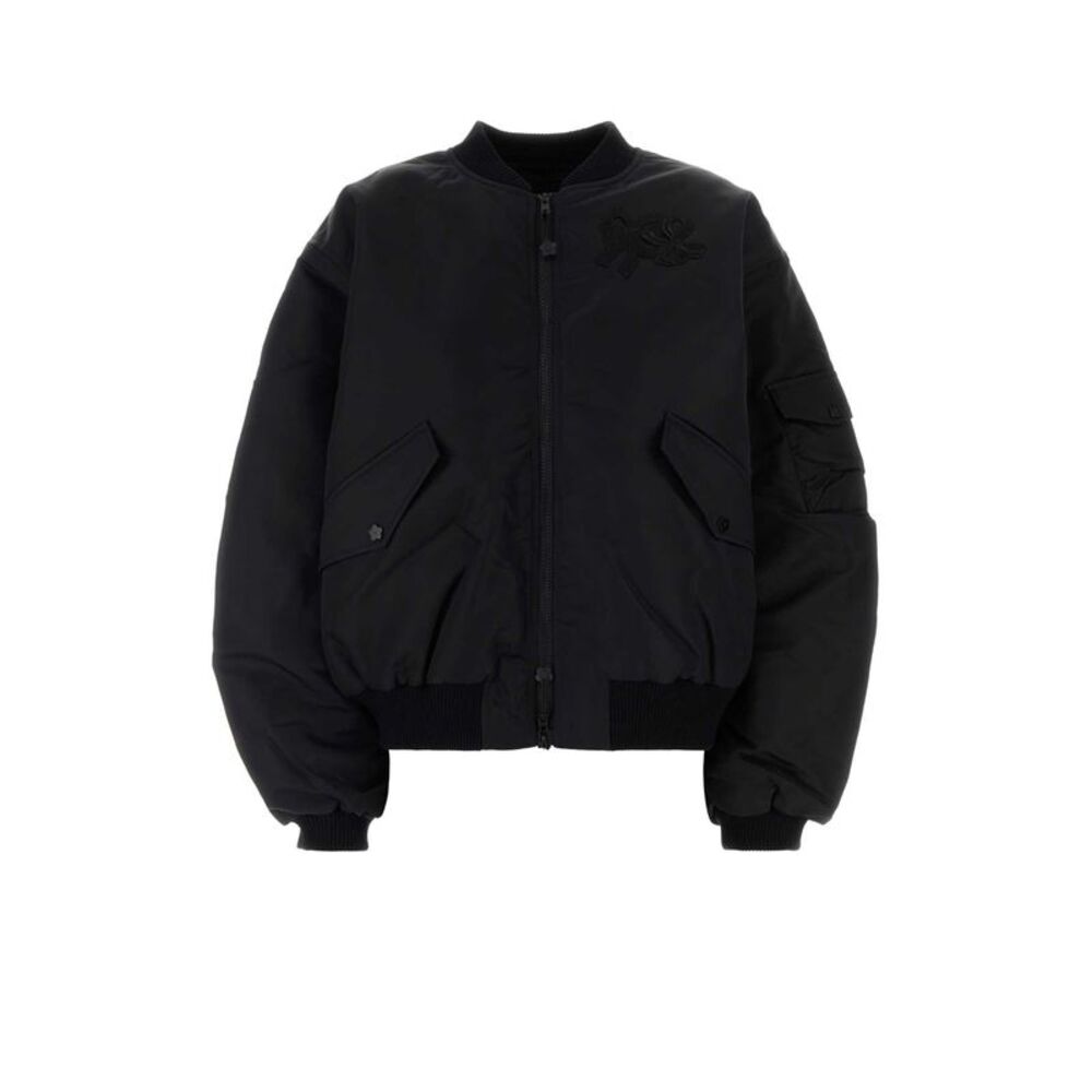 Cecilie Bahnsen Women Black Nylon Bomber Jacket